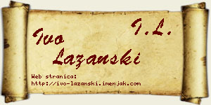 Ivo Lazanski vizit kartica